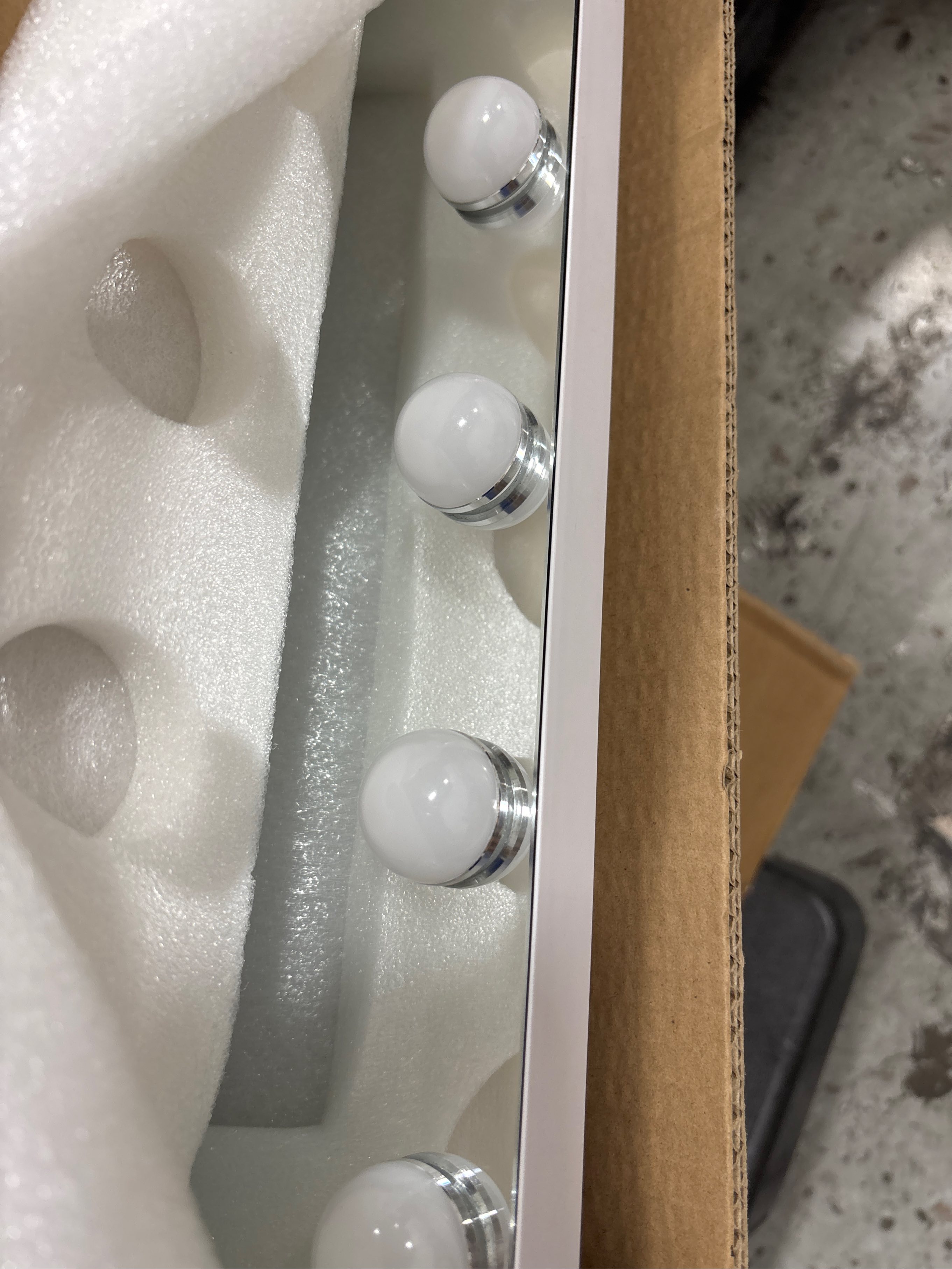 Hollywood Vanity Mirror with Lights, Tabletop Makeup Mirror with 20 Dimmable LED Bulbs, 3 Color Lighting Modes, Vanity Mirror for Bedroom, Touch Control, Tabletop or Wall-Mounted, White