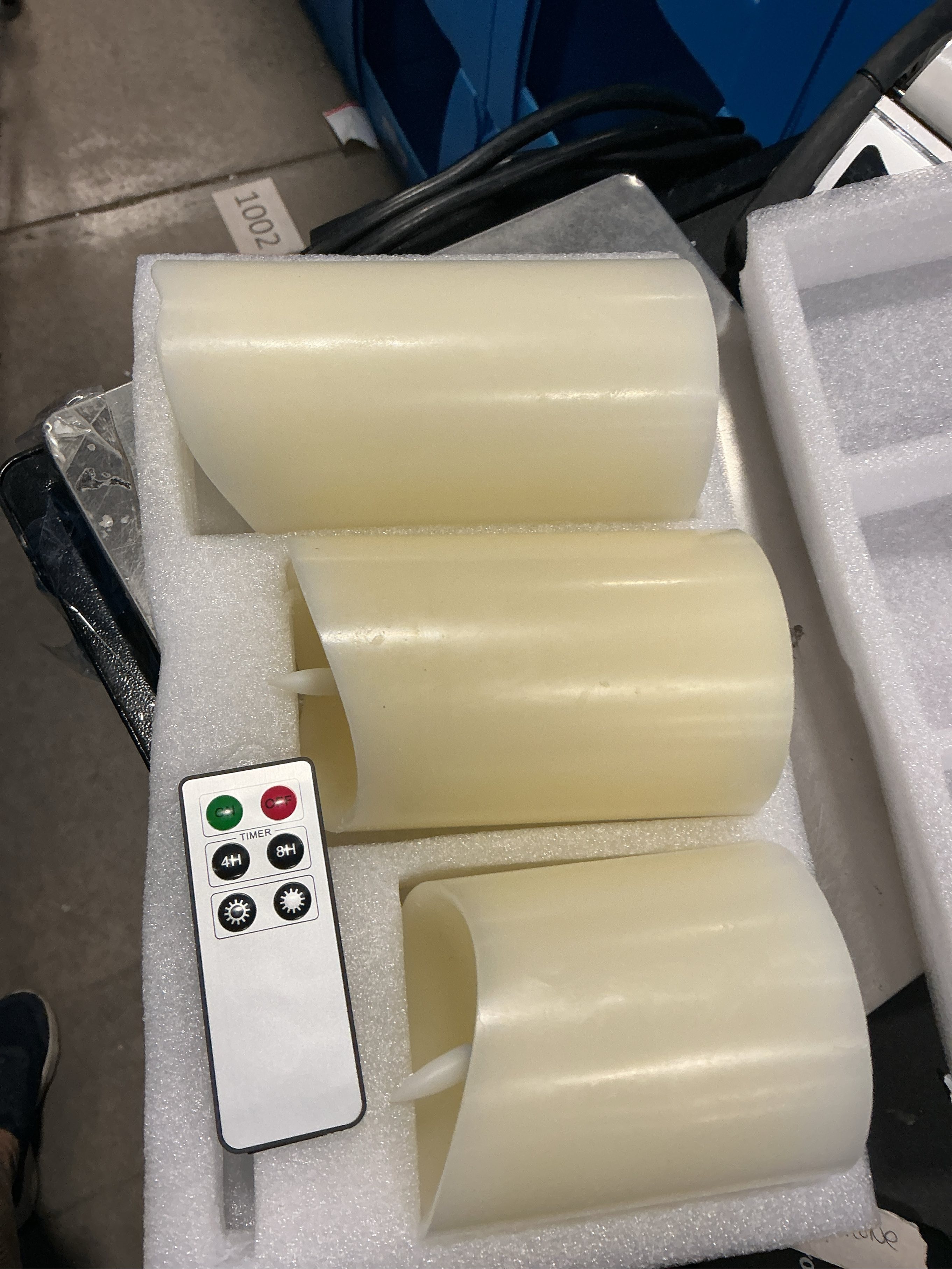 White Flameless Pillar Candles with Remote, LED Candles Battery Operated, Real Wax Electric Candles Flickering Set of 3