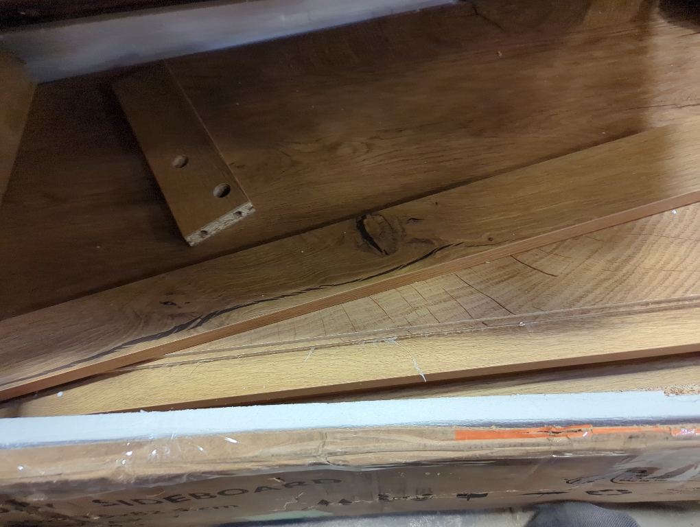 Wampat Set Of 2 Memory Sideboard Cabinets Oak