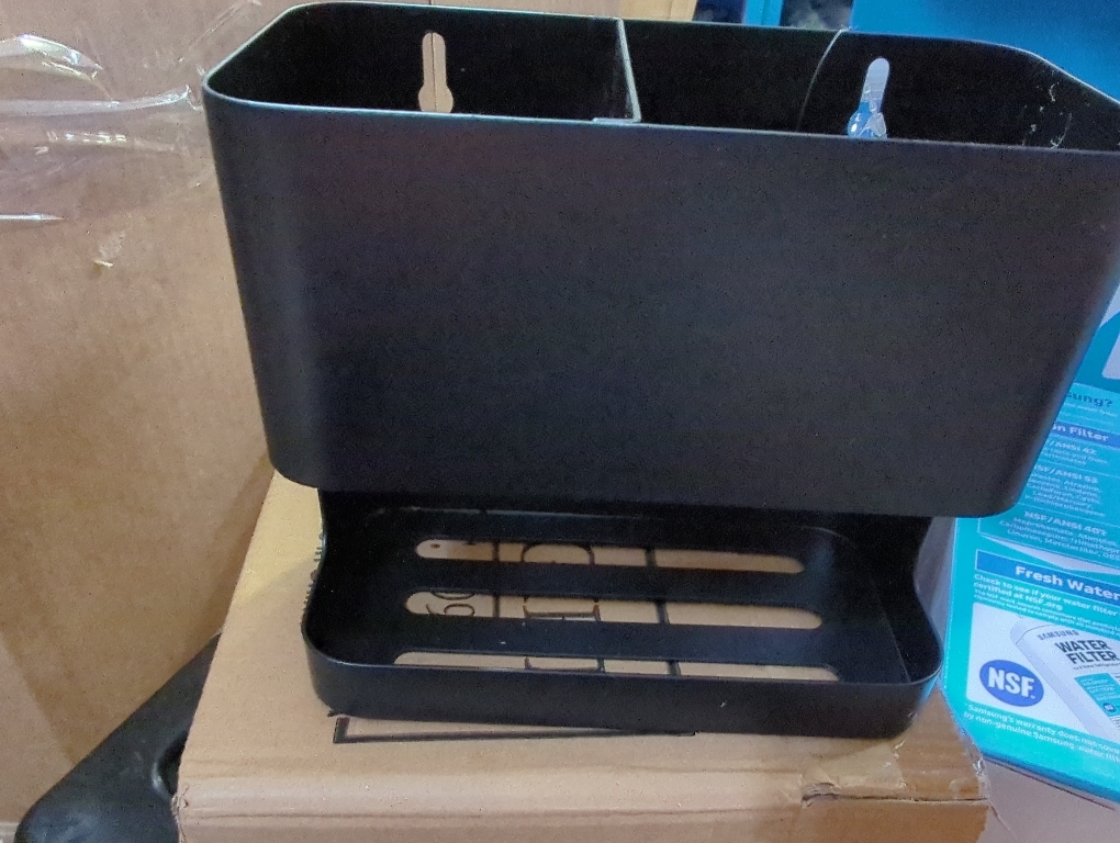 Aluminum Electric Toothbrush Holder - Bathroom Wall Mounted Toothbrush Holder (Black, Double Slot)