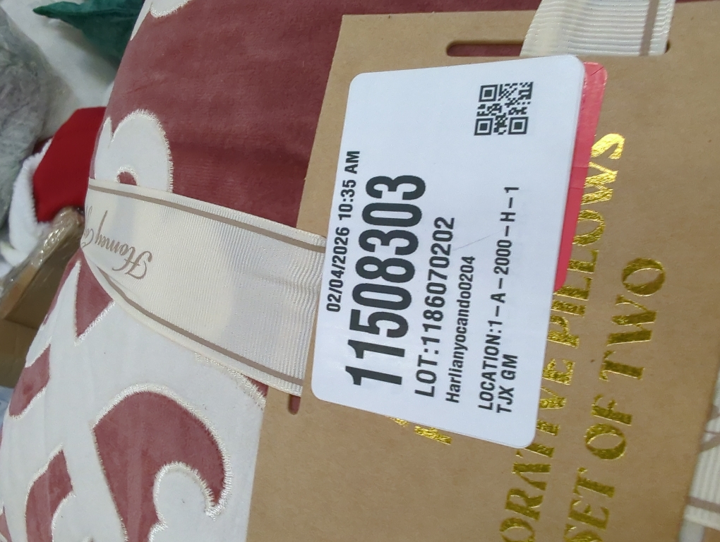 Homey Cozy Decorative Pillows Set of 2 Maroon and White