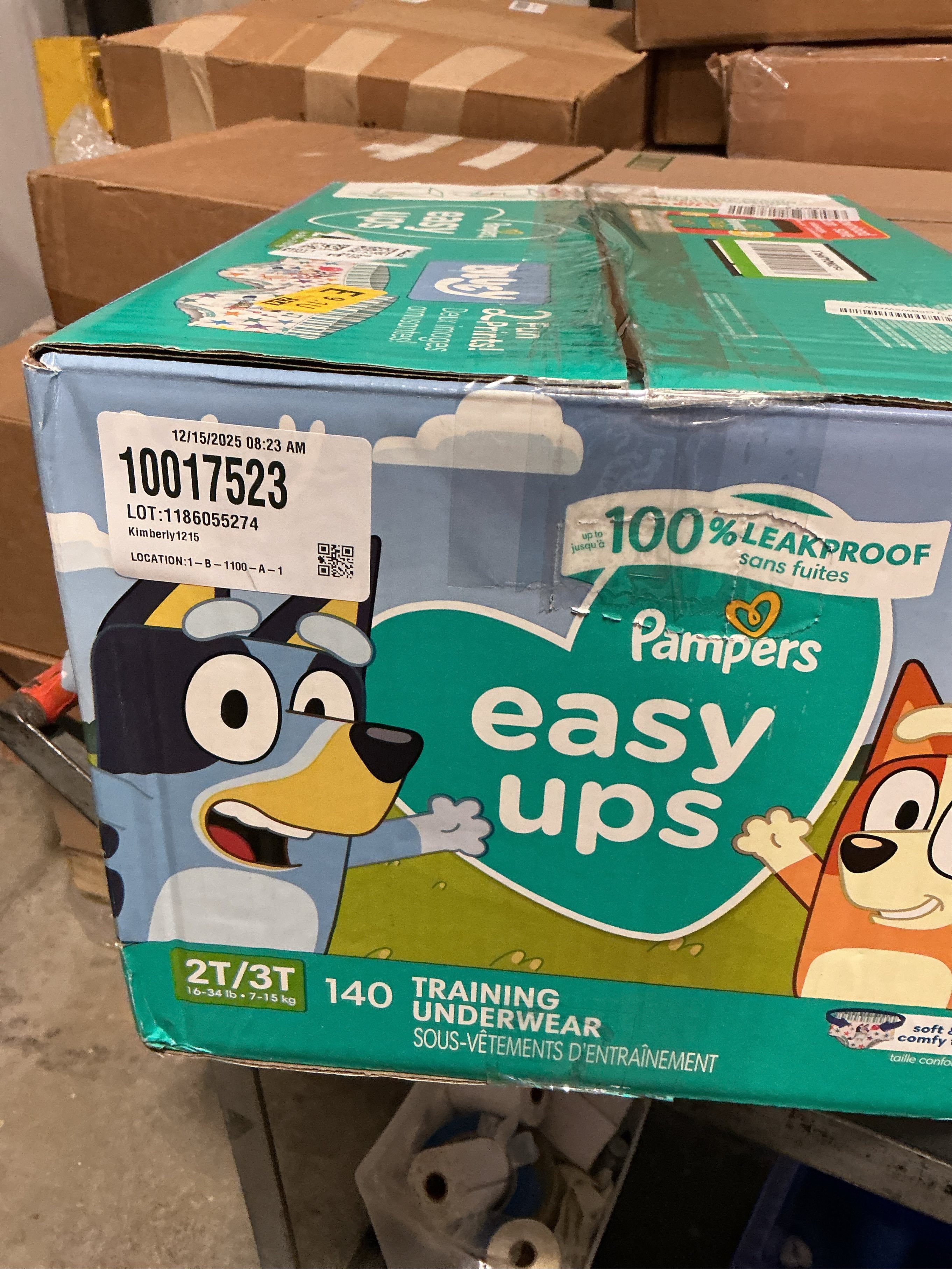 Pampers Easy Ups Training Pants Underwear Sizes: 2T-6T