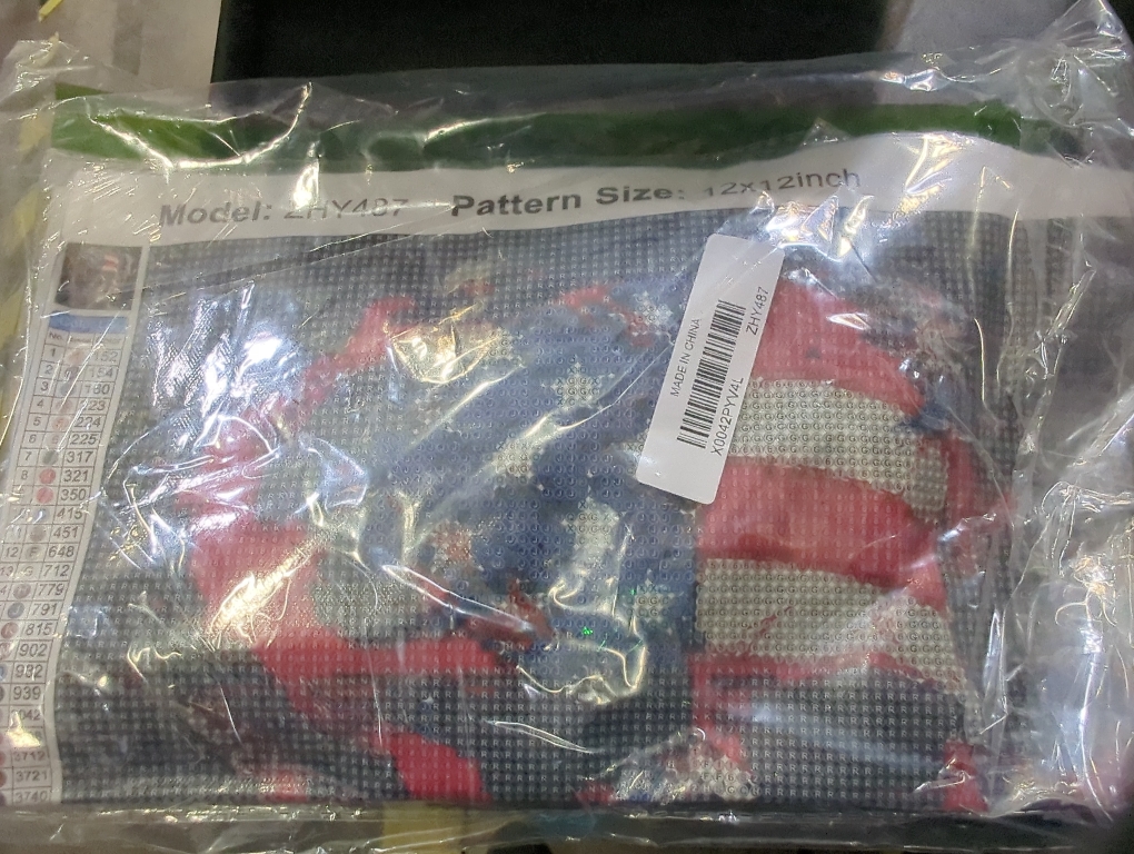 LCOZX Diamond Art Painting, DIY Diamond Art Painting Kits for Adults, Art American Flag Paint by Numbers for Adults, Home Leisure, Wall Decoration, Round Diamonds, Pattern Measures 12x12 inch, No.32