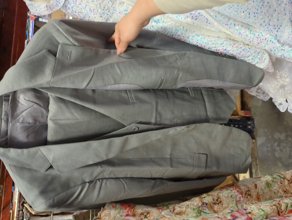 Size xL..Men's Linen Suit, Men's 3-Piece Set, Regular Fit, Suitable for Dance Party, Tuxedo Set (Jacket   Vest   Pants)