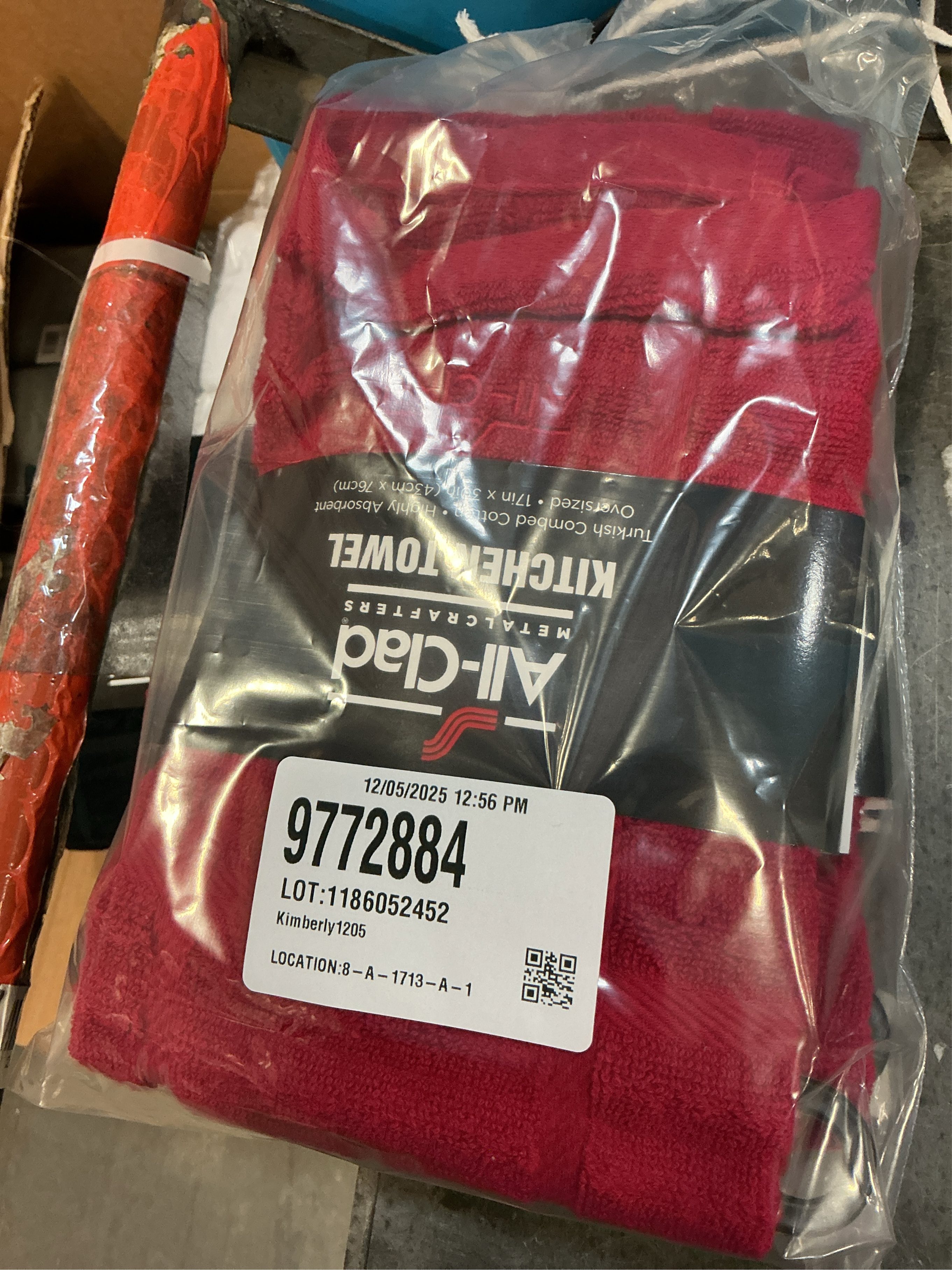 All-Clad Solid Kitchen Towel: Highly Absorbent, Super Soft Long Lasting - 100% Cotton, 17x30 Tea Towel for Cleaning & Drying Dishes, Pans, Glassware, or Countertops, (1-Pack), Chili