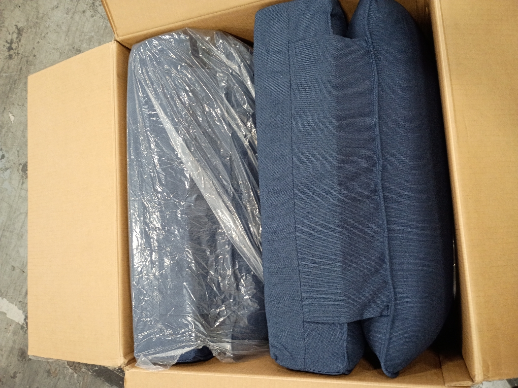 Joyside Outdoor Chair Cushions Set, 22x25/22x24 Inch Patio Furniture Deep Seat Cushions, Water Resistant & Thick Cushion, Outdoor Replacement Cushions for Seat and Sofa (Blue, 2 Set)