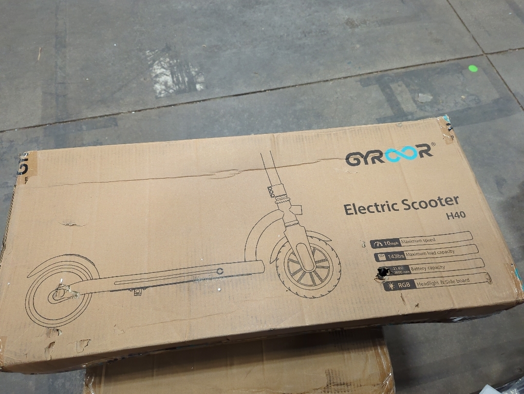 Gyroor H40 Kids Electric Scooter, 180W Motor, Up to 10 MPH, LED Display & Colorful Lights, Adjustable Height, for Boys & Girls Ages 8-12, Great Birthday Gift