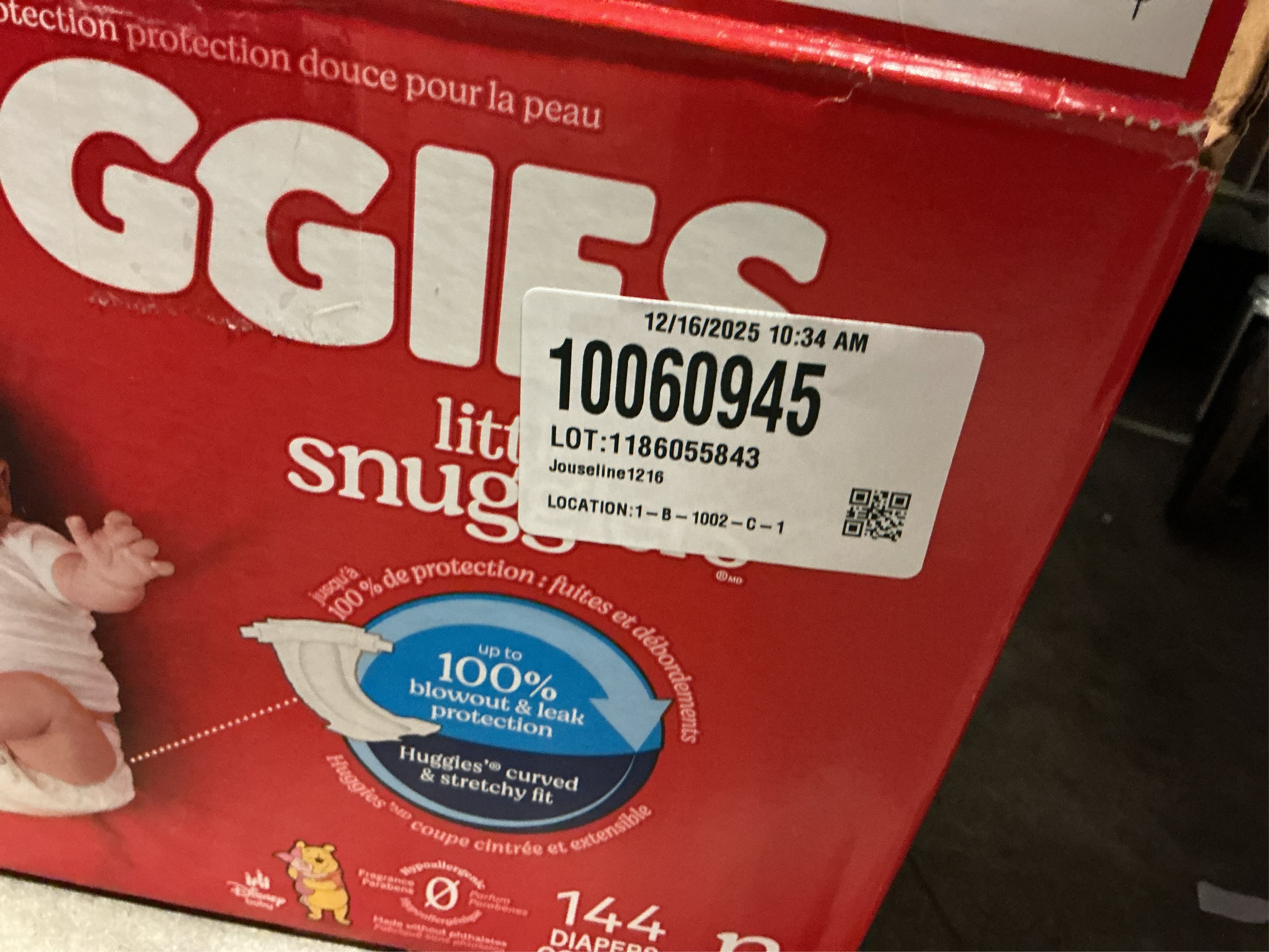 Huggies Newborn Diapers, Little Snugglers Newborn Diapers, Size Newborn (up to 10 lbs), 144 Count