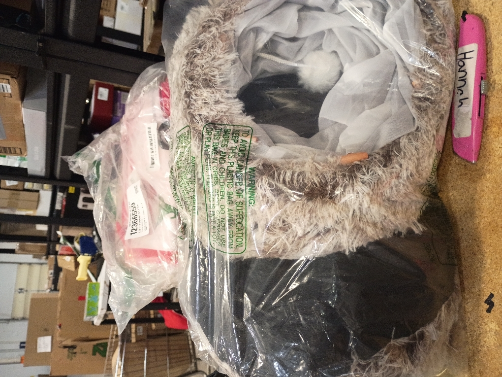 LUCKITTY Warm Fluffy Plush Cat Tunnel Bed with Washable Cushion- Big Tube Playground Toys 3 FT Diameter Collapsible, for Indoor Cat Kitty Kitten Puppy Rabbit Ferret Leopard Print