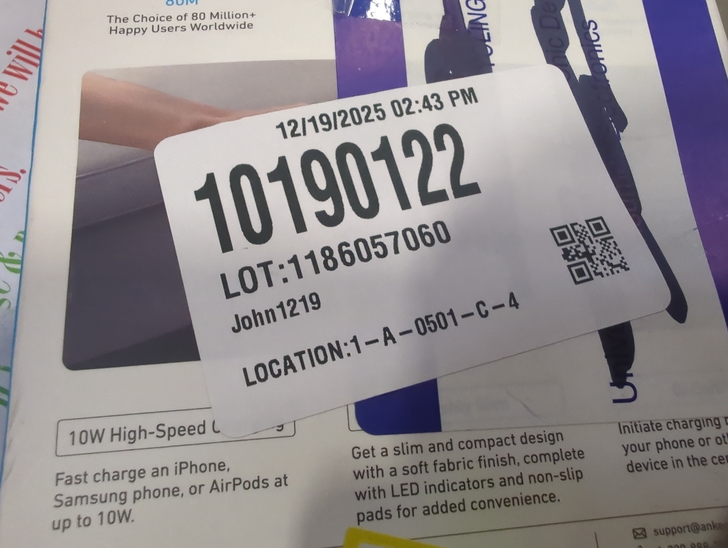 Anker 318 Wireless Charger Pad with 4' Cable, 10W, B2548JF1-1, Black