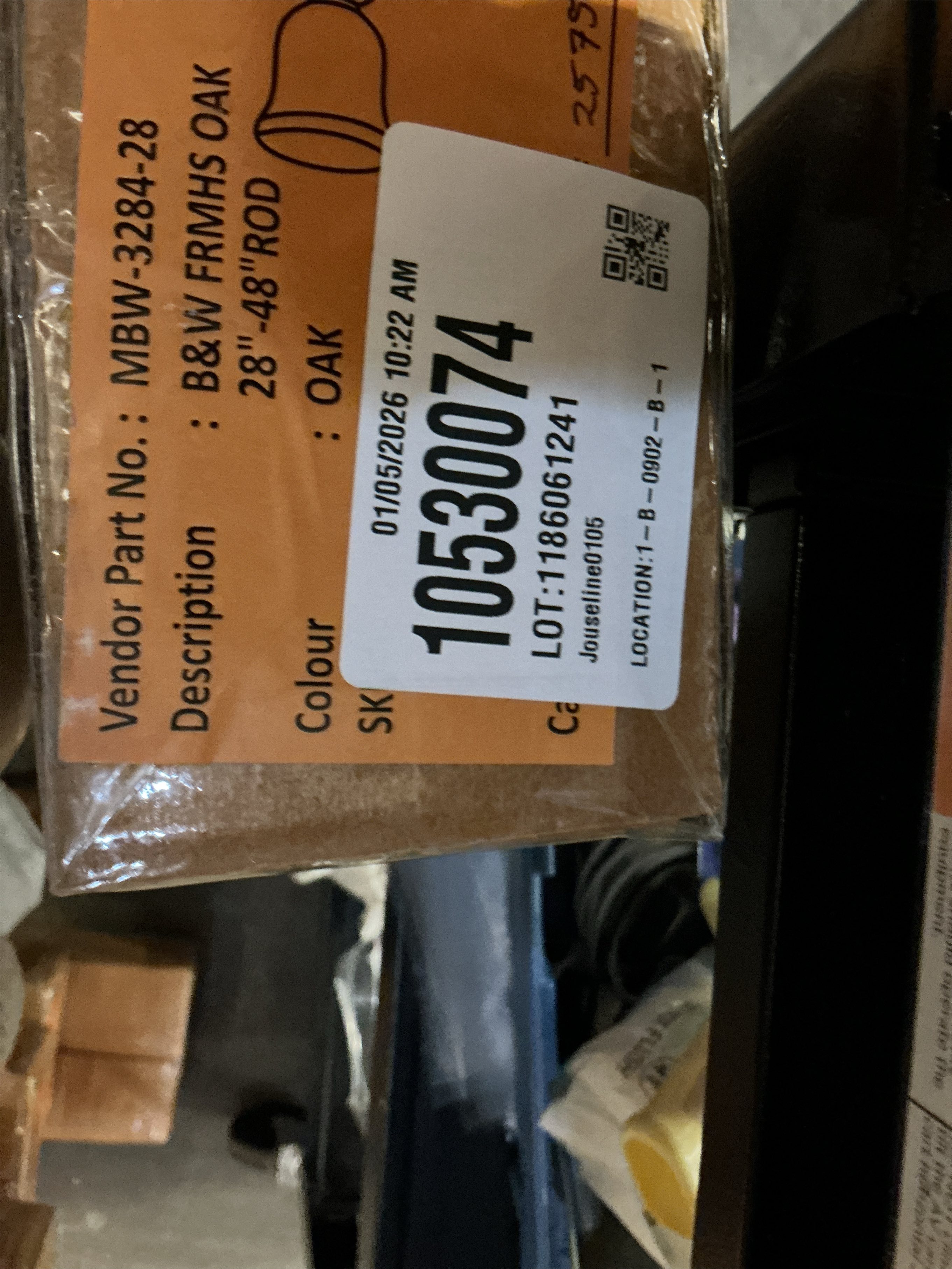 Bee & Willow Selah 28-Inch to 48-Inch Adjustable Curtain Rod Set in Oak