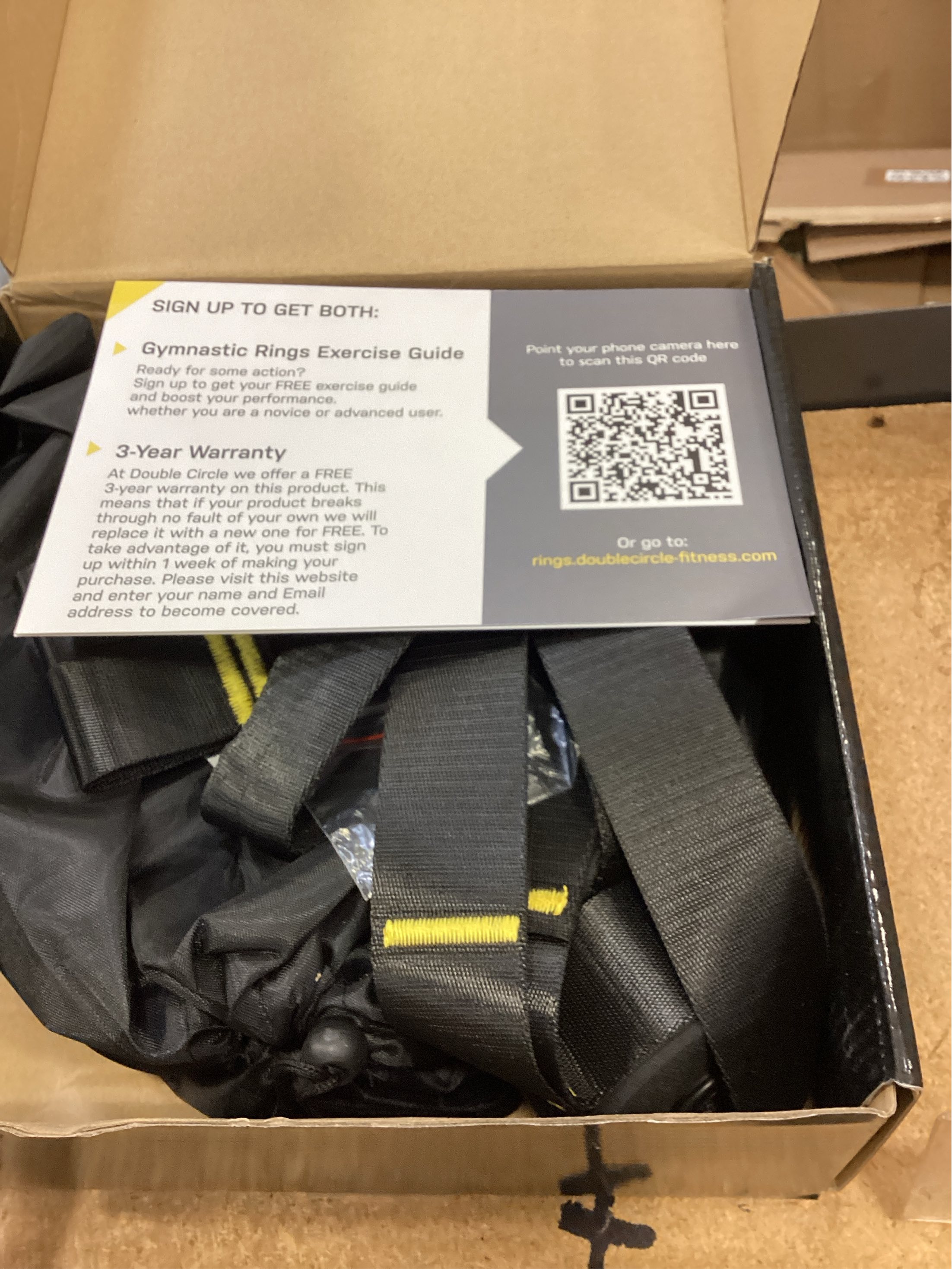 Double Circle Wood Gymnastics Rings with Quick Adjust Numbered Straps and Exercise Videos Guide - Full Body Workout Rings, Calisthenics, Home Gym (Multi-Size)