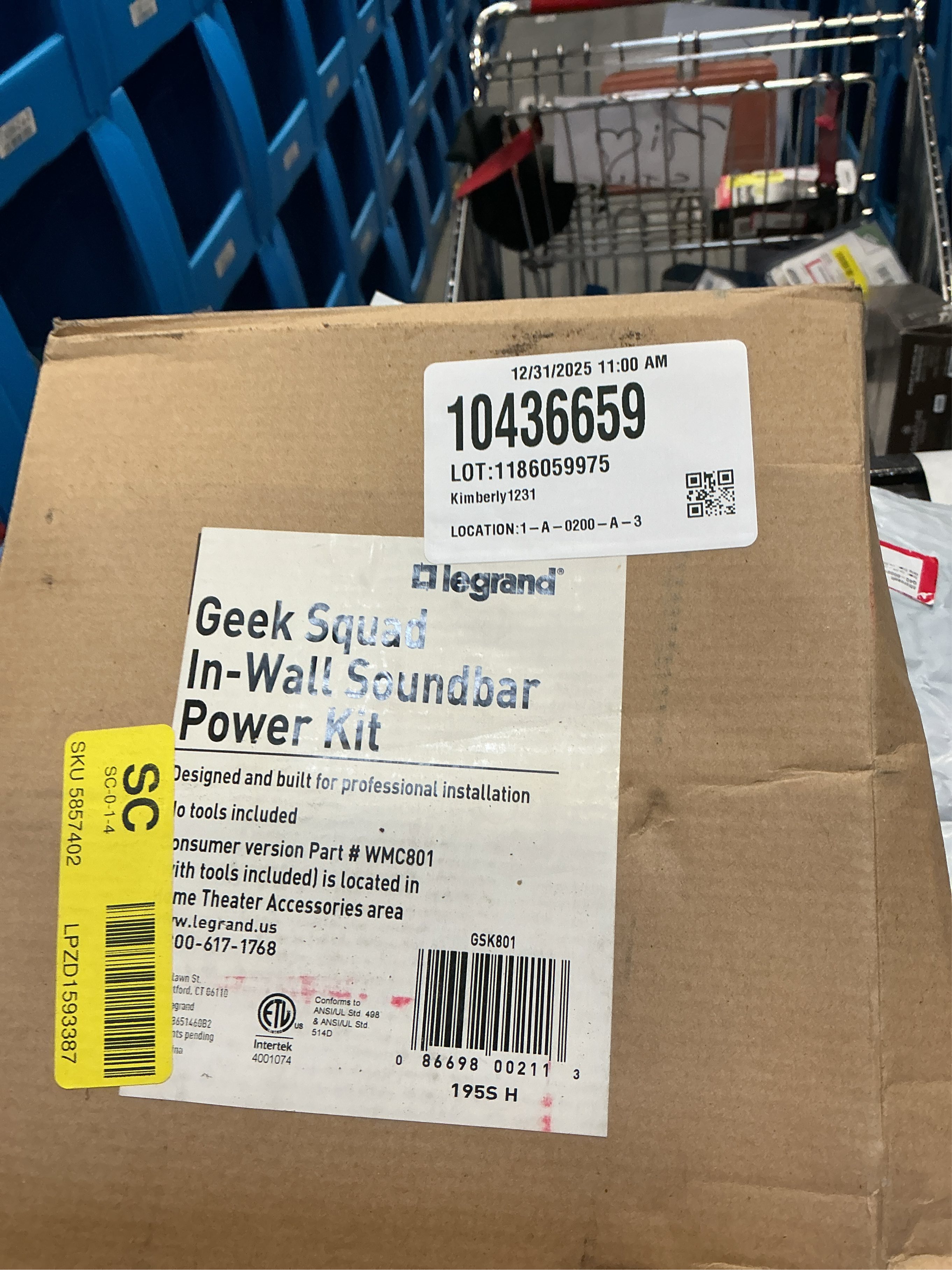 Legrand in-Wall Soundbar Power Kit GSK801 White