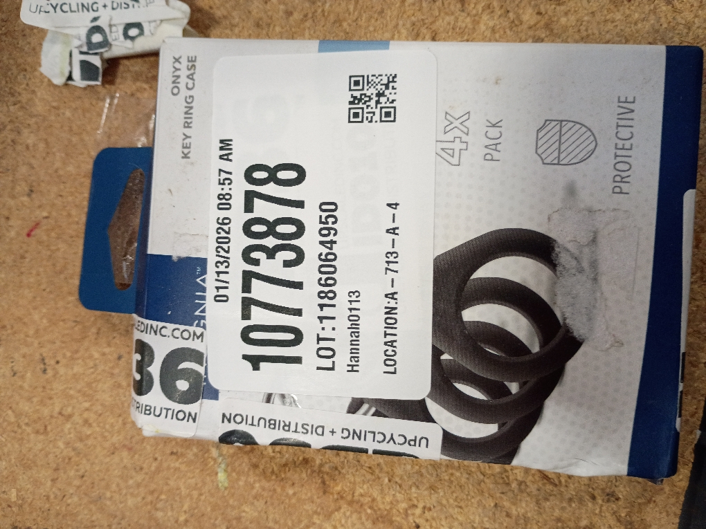 Insignia - Key Ring Case for Apple AirTag (4-Pack) - Black