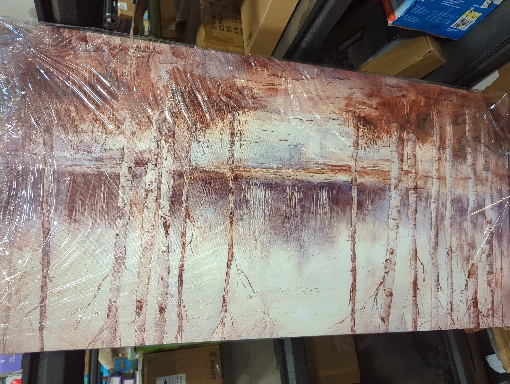 Large Wall Decor for Living Room Stretched and Framed Canvas Wall Art for Office Wall Decorations for Bedroom Birch Forest Painting by The Lake Picture Home Decor Ready to Hang