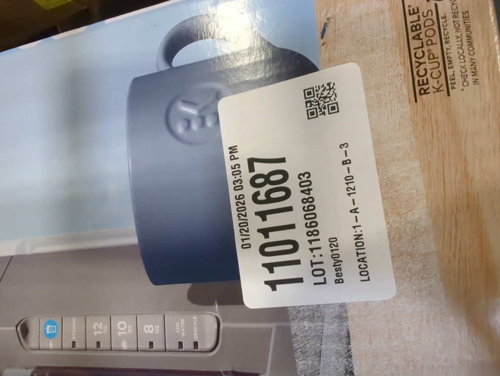 Iced Gray Single Serve One Cup Coffee Maker with Iced Button