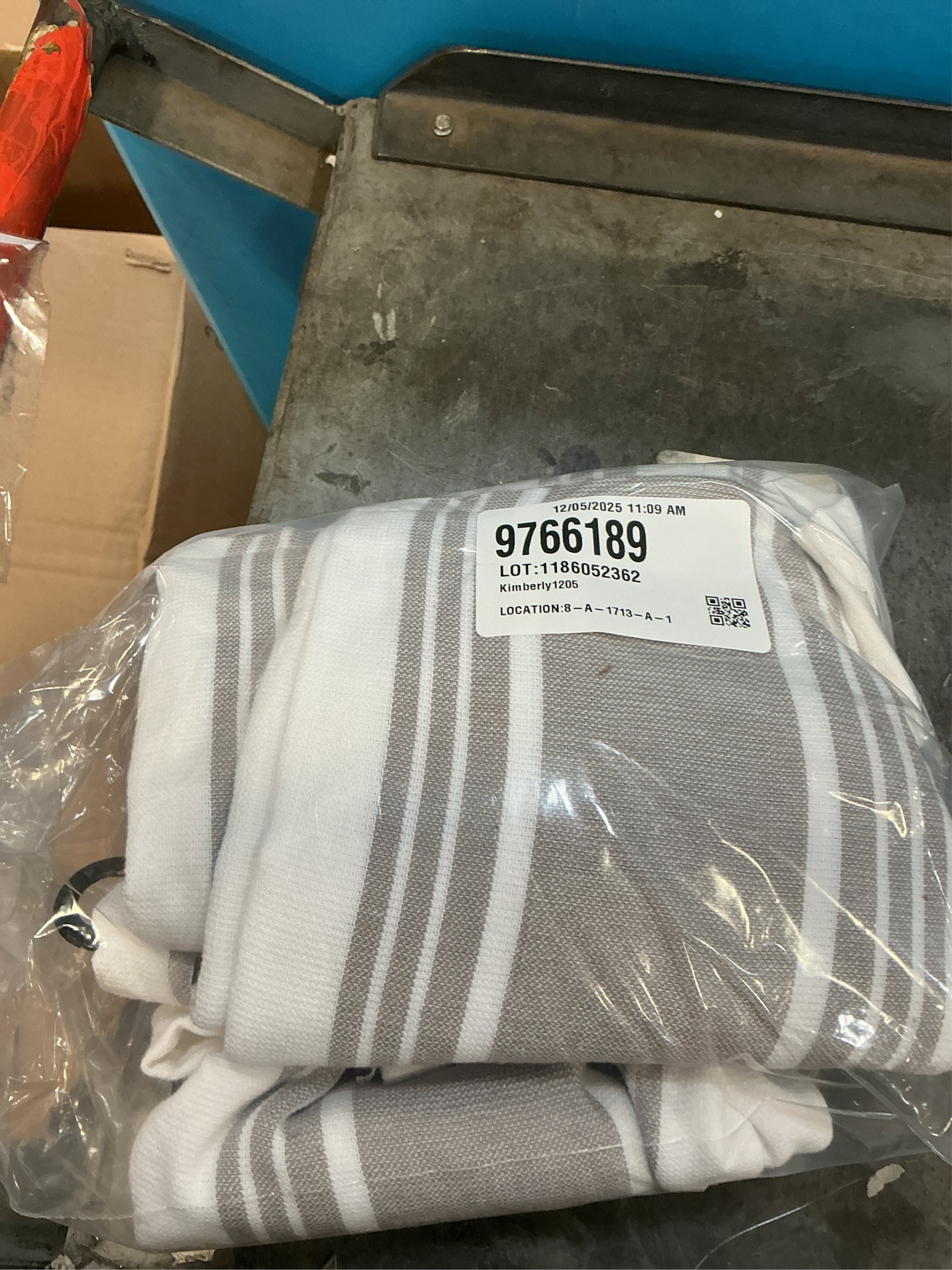 All-Clad Striped Dual Kitchen Towel in Titanium