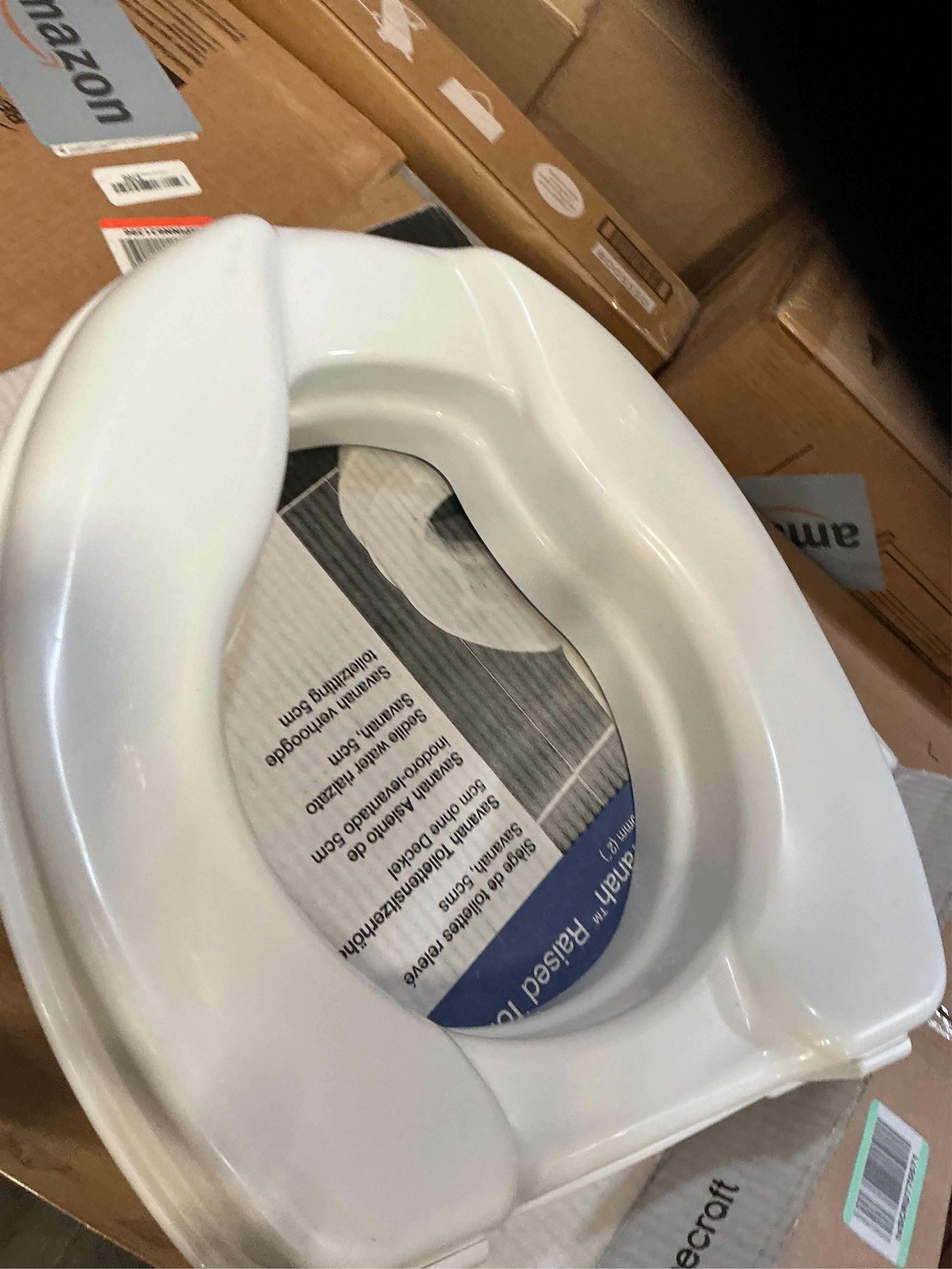 Homecraft Savanah Raised Toilet Seat, 2 High Elevated Toilet Seat Locks Onto Standard Toilets, Portable Assistance Commode Seat with Sturdy Brackets, Medical Aid for Elderly, Disabled, Limited Mobility