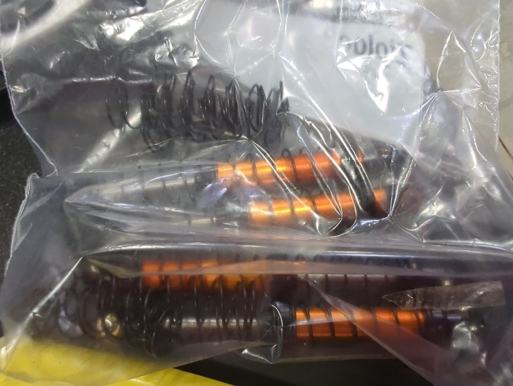 GPM 6061-T6 Alloy Front & Rear Adjustable Progressive Spring Shock 89Mm For 1/10 H10 Optic Kit-Vps09027 (Orange)