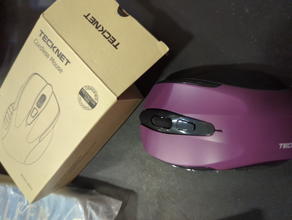 TECKNET Wireless Mouse, 2.4G Ergonomic Optical Mouse, Computer Mouse for Laptop, PC, Computer, Chromebook, Notebook, 6 Buttons, 24 Months Battery Life, 2600 DPI, 5 Adjustment Levels