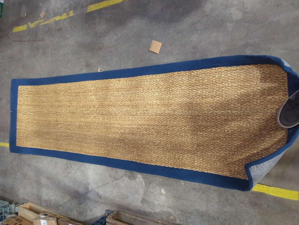 Nuloom Elijah Navy/Natural, 2'6 x 8', Basketweave, Seagrass, Soft and Textured, High Traffic, Stain Resistant, Easy Clean, Durable Area Rug for Bedroom, Living Room, Dining, Den, Foyer, Entryway