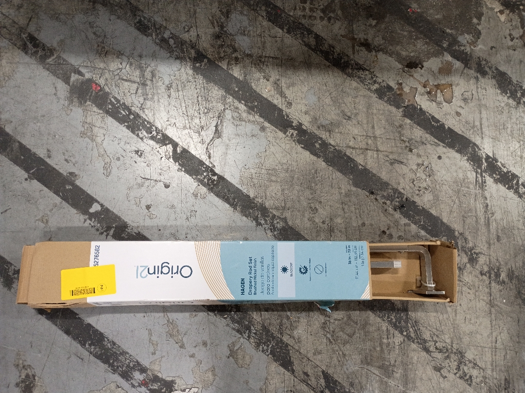 Origin 21 36-in to 72-in Brushed Nickel Iron Corner Curtain Rod with Finials