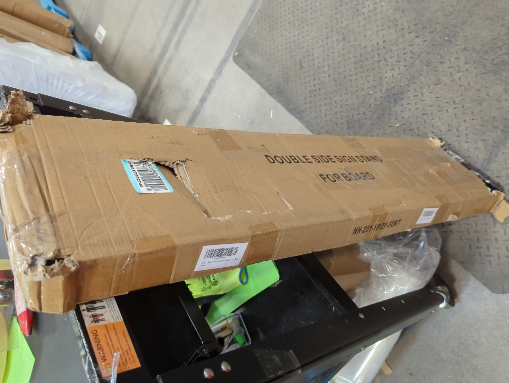 2Pack Poster Stand for Display, Heavy Duty Floor Standing Sign Holder, Double-Sided Poster Board Stand, Adjustable Height Up to 80 inch, Outdoor Banner Stand for Board & Foam Display, Black