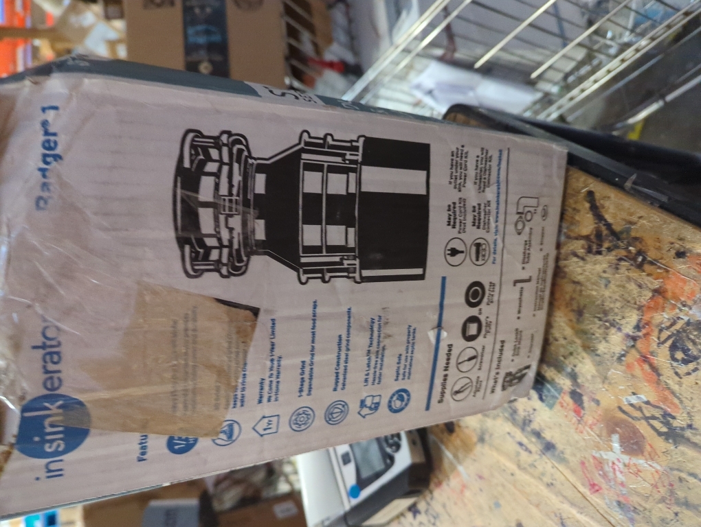 InSinkErator Garbage Disposal with Power Cord, Badger 1, Standard Series, 1/3 HP Continuous Feed, Black