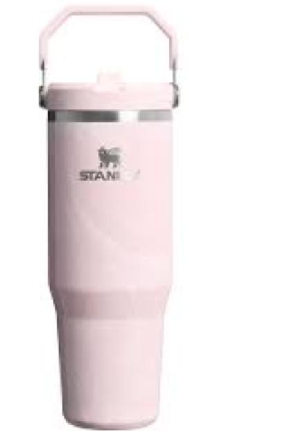 STANLEY IceFlow 2.0 Flip Straw Tumbler, 30 oz, Rose Quartz | Easy Carry Handle | Twist On Lid and Flip Up Straw | Leak Resistant Water Bottle | Insulated Stainless Steel | BPA-Free