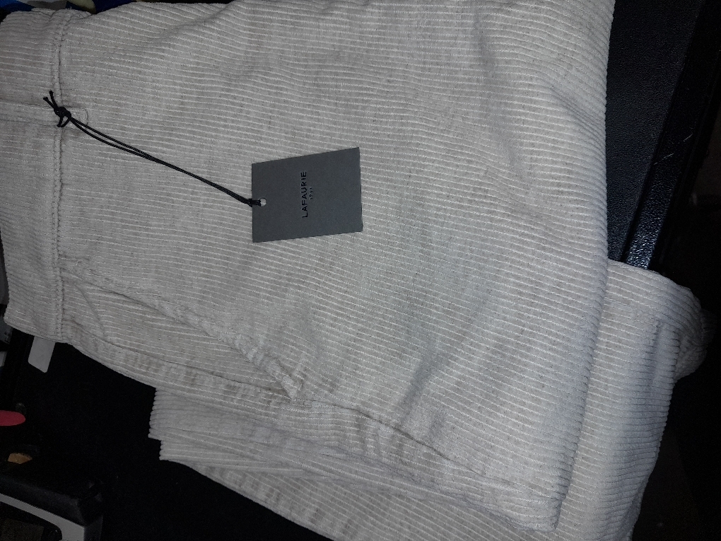 Lafaurie Corduroy Pants Men Relaxed Fit Zipper Pants for Men with Pockets Fall Winter Casual Straight Leg Trousers size 40