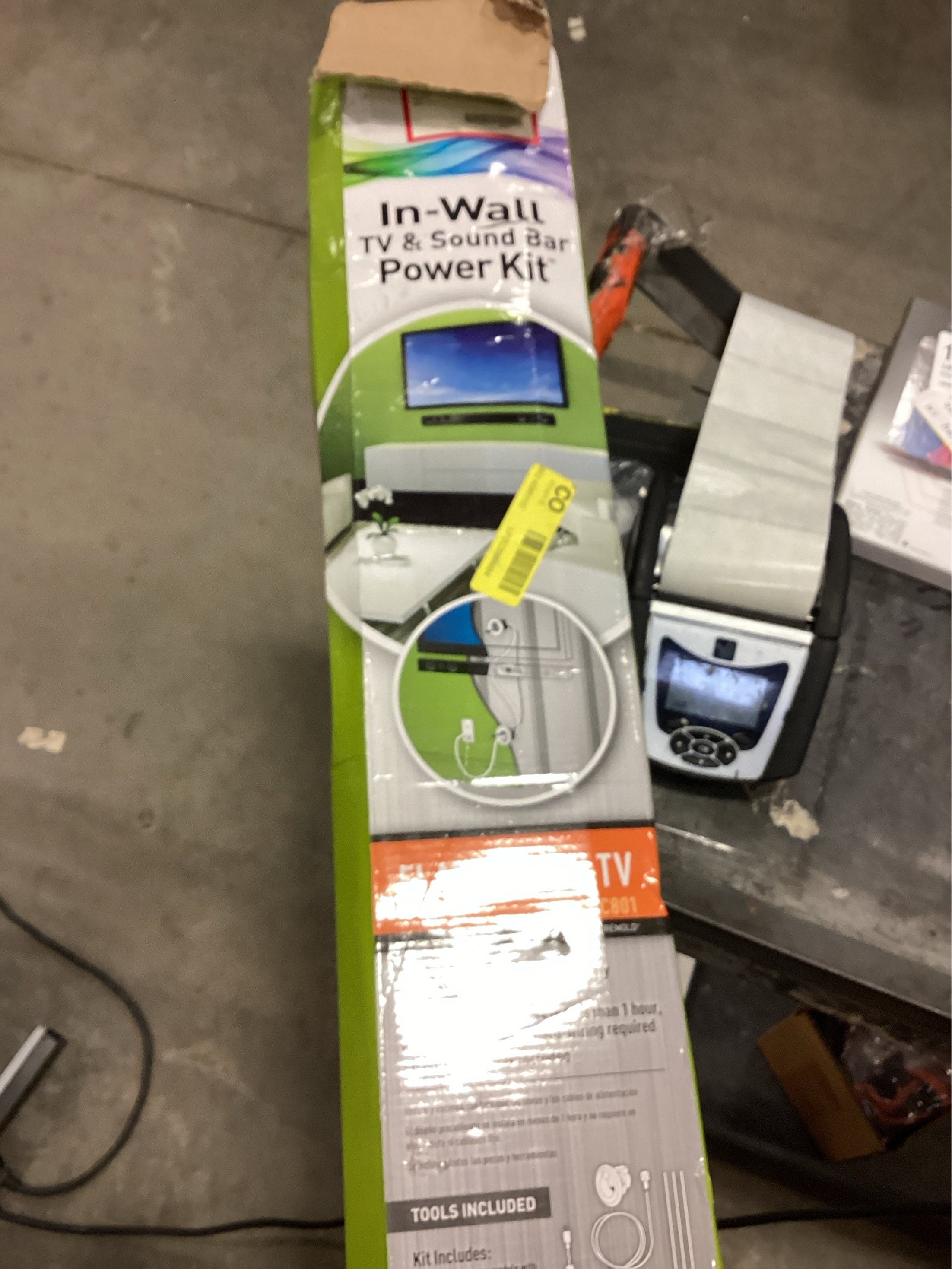 Legrand Wiremold WMC801 In Wall TV Power and Soundbar Grommet Kit, Cable Management Kit, Mounting Brackets and Hole Saw Included, White (1 Pair)