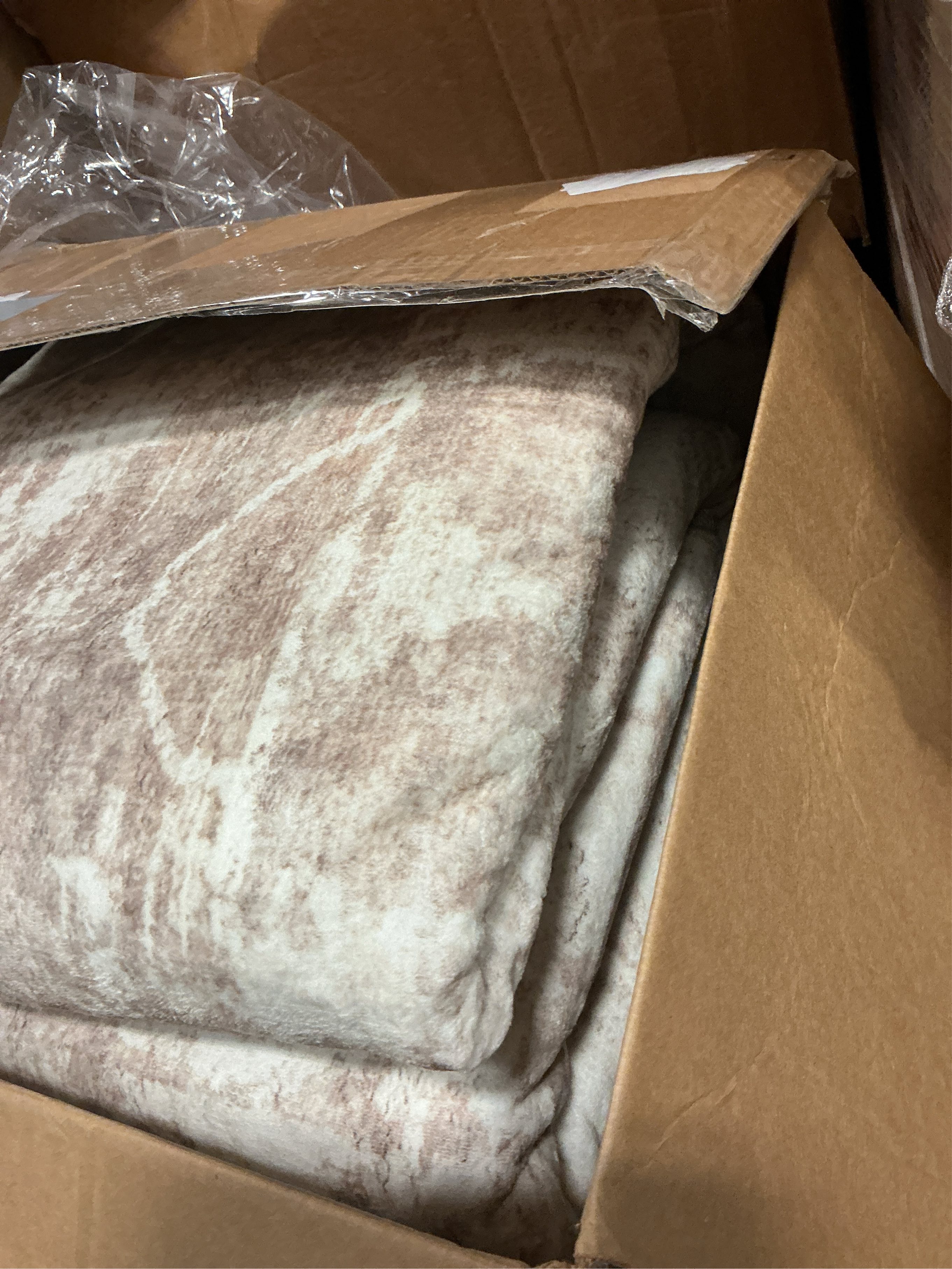 Area Rugs 9x12 Living Room: Large Vintage Living Room Rug with Non-Slip Backing Low Pile Rugs Soft Indoor Floor Thin Carpet Neutral Carpets for Bedroom Dining Room Farmhouse Nursery Brown/Cream