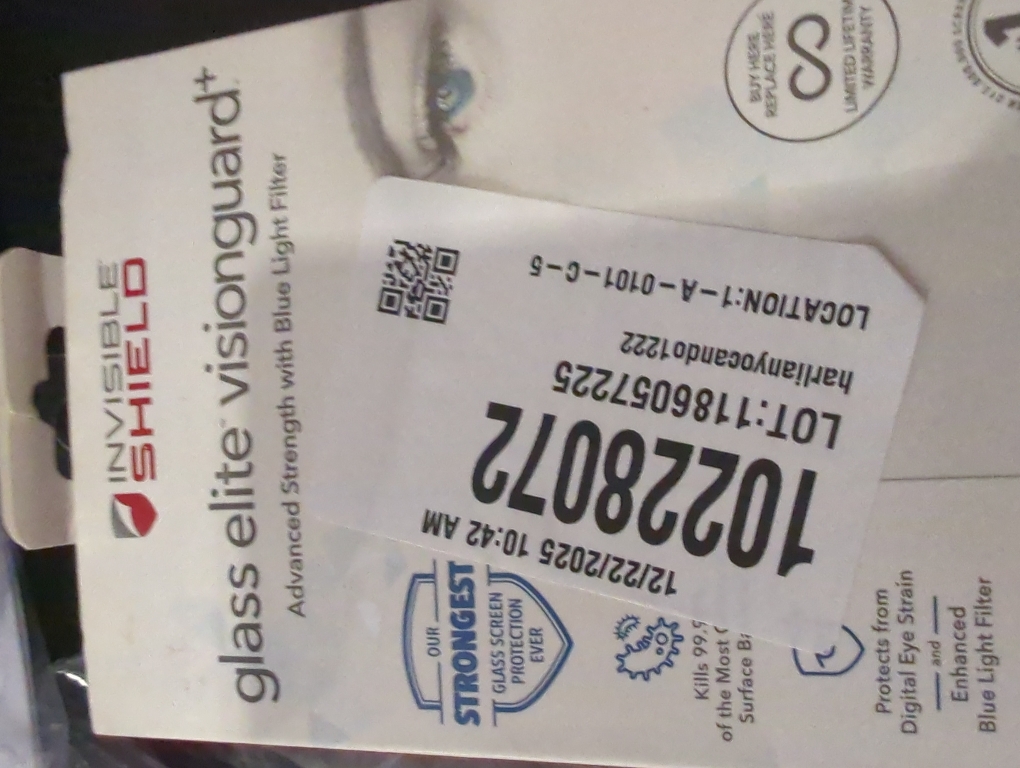 ZAGG - InvisibleShieldÂ® Glass Elite VisionGuard  Blue Light Filtering Screen Protector for Apple iPhone 12 Mini