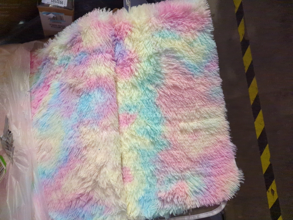 junovo Washable, Non-Slip Area Rug, Soft Rainbow Area Rug for Girl's Room, Children's Play mat, Baby Girl Bedroom Nursery Home Bedroom, 2ft x 3ft Tie-Dyed Rainbow