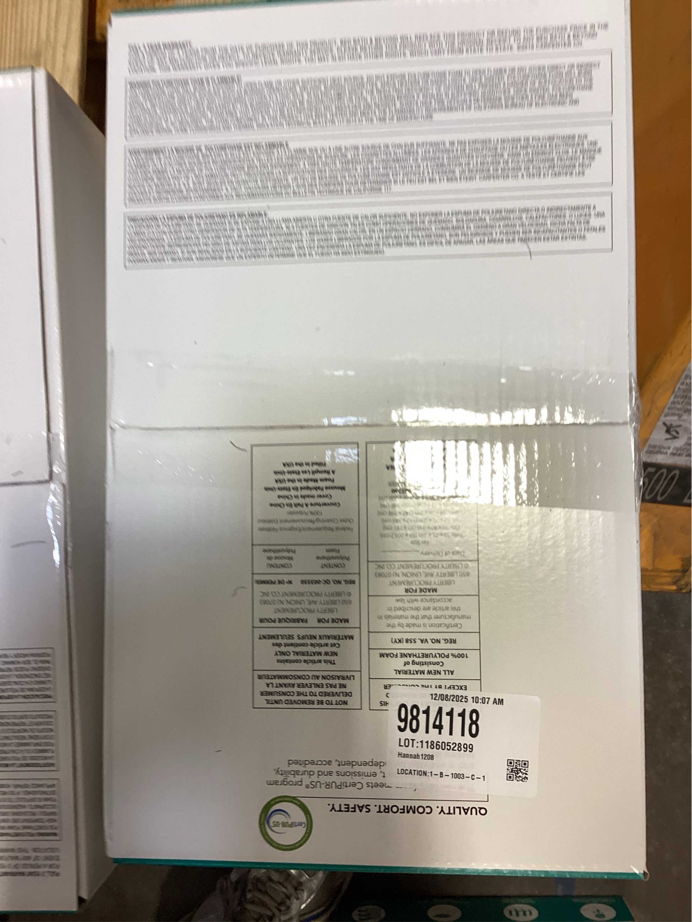 Therapedic 2-Inch Swirl Gel Memory Foam Full Mattress Topper FULL