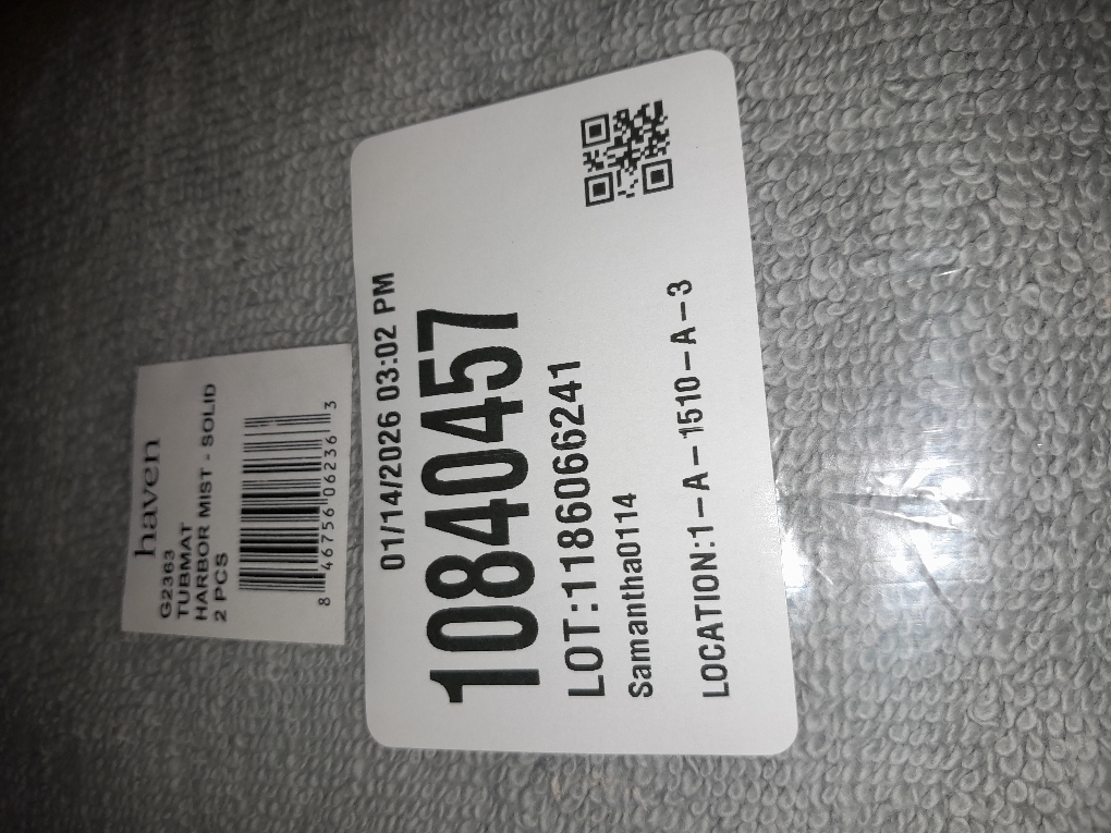 Haven Organic Cotton Terry 21 X 34 Bath Mat in Harbor Mist Grey 2 pack