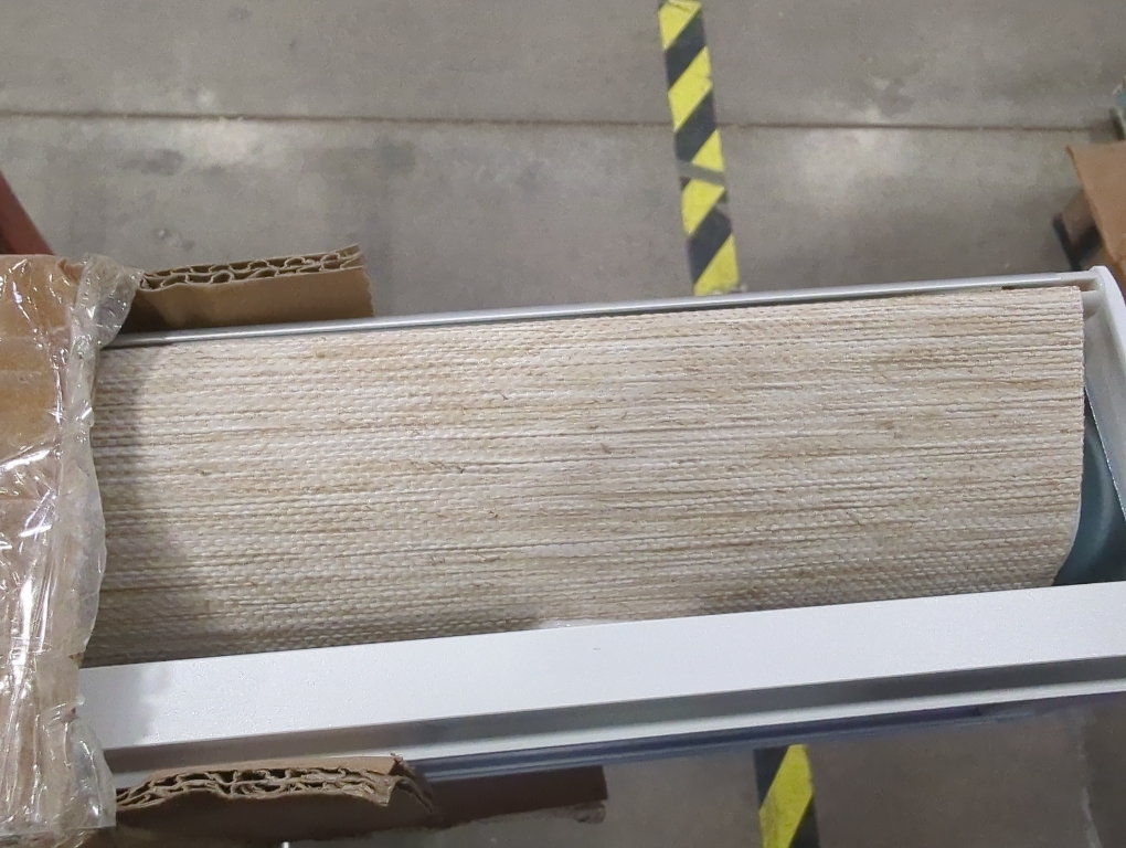 Size 34x 64 Color Brown Persilux Free-Stop Cordless 100% Blackout Roller Window Shades for Home, Natural Woven Fabric UV Protection Privacy Roller Shades for Windows Blinds for Sliding Glass Doors, Bedroom, Cream 34W x 64H