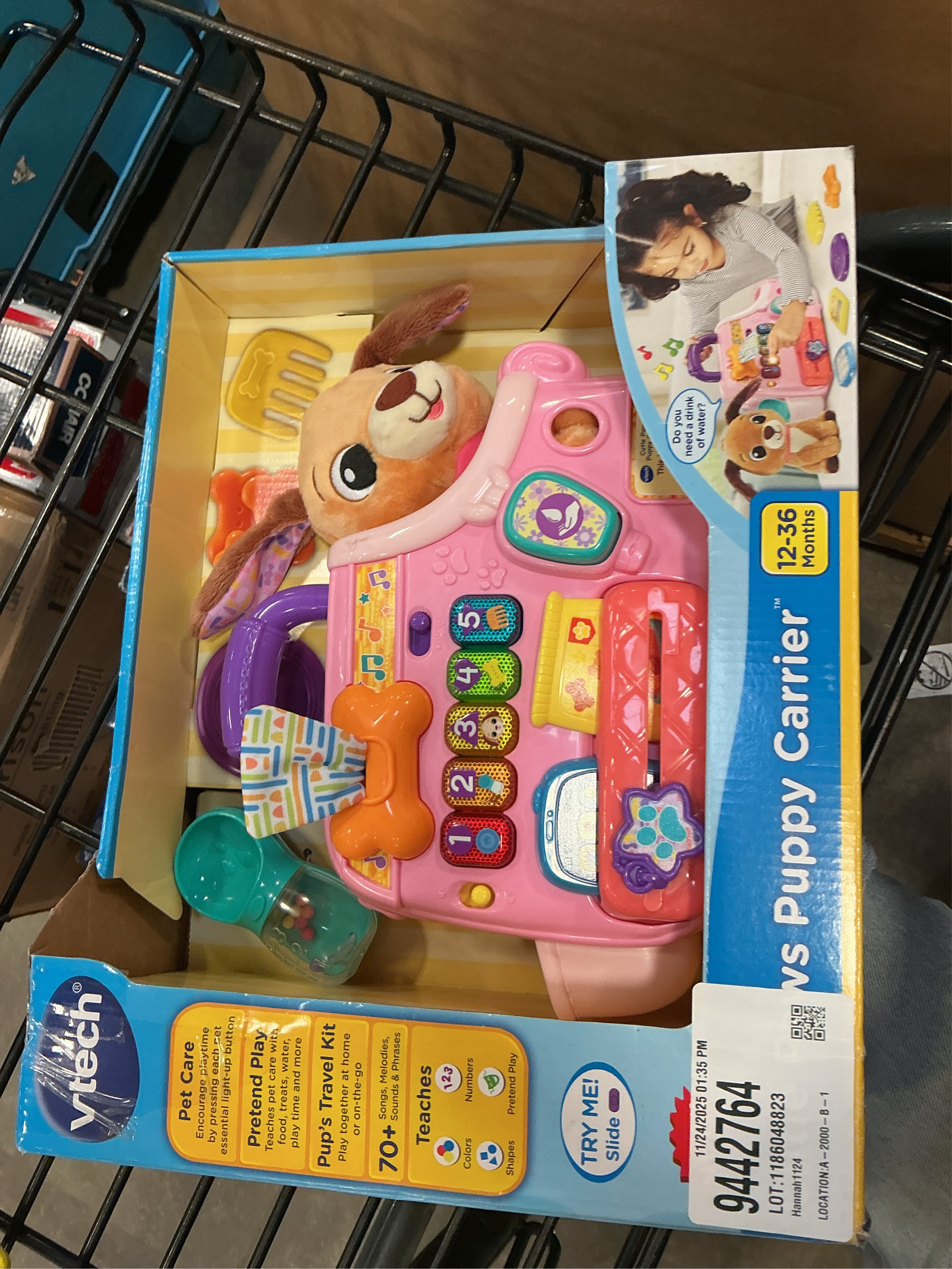 VTech Cutie Paws Puppy Carrier, Pink