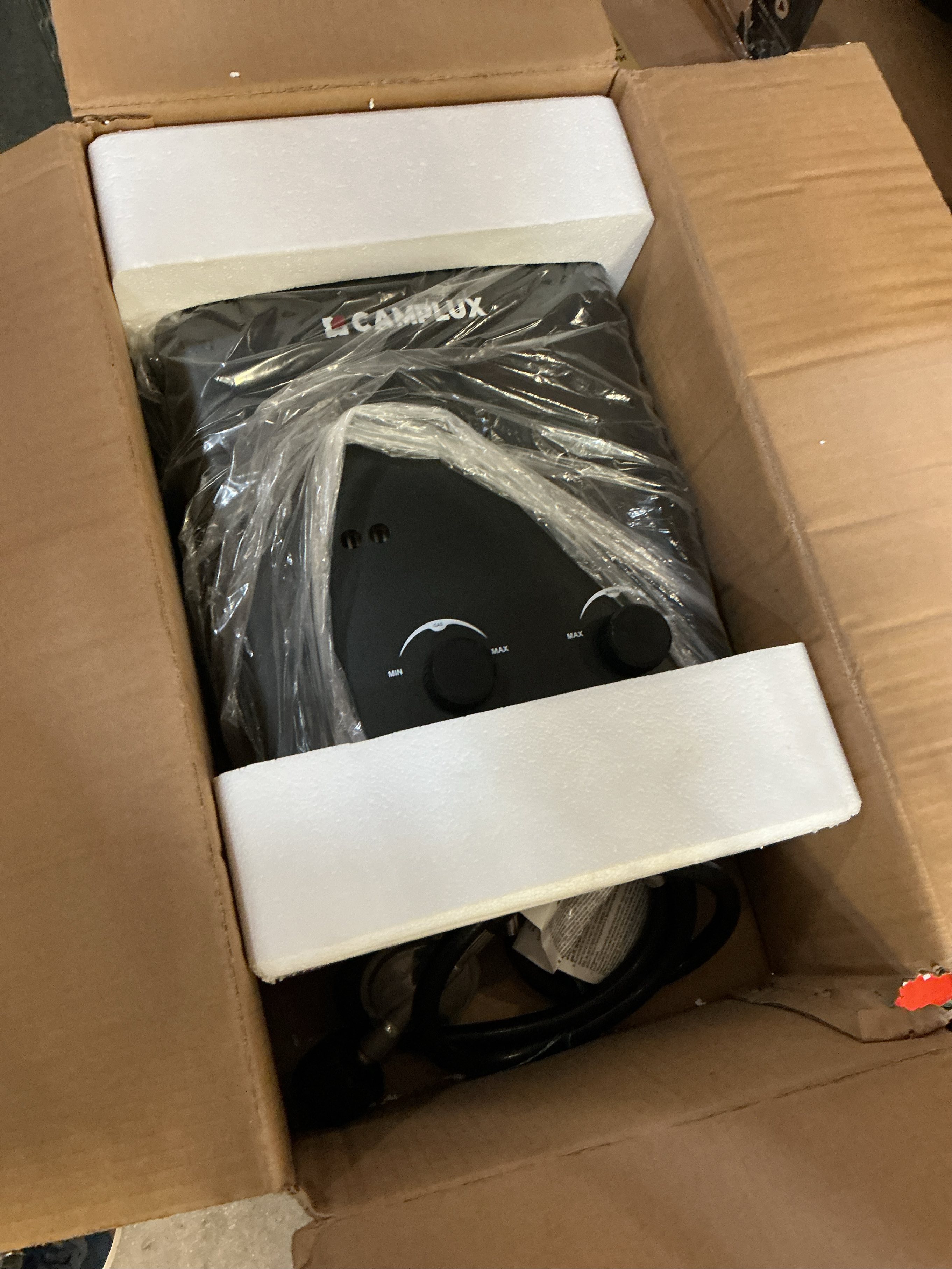 CAMPLUX 1.32 GPM Portable Water Heater, 5L Tankless Water Heater Propane Outdoor, AY132BN, Black