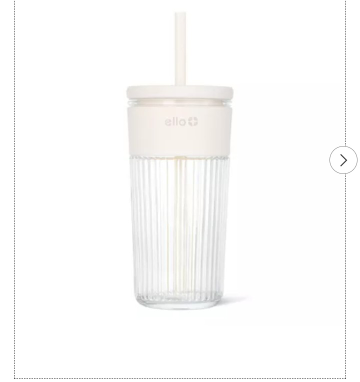 Ello Ava 18oz Straw Tumbler Cream