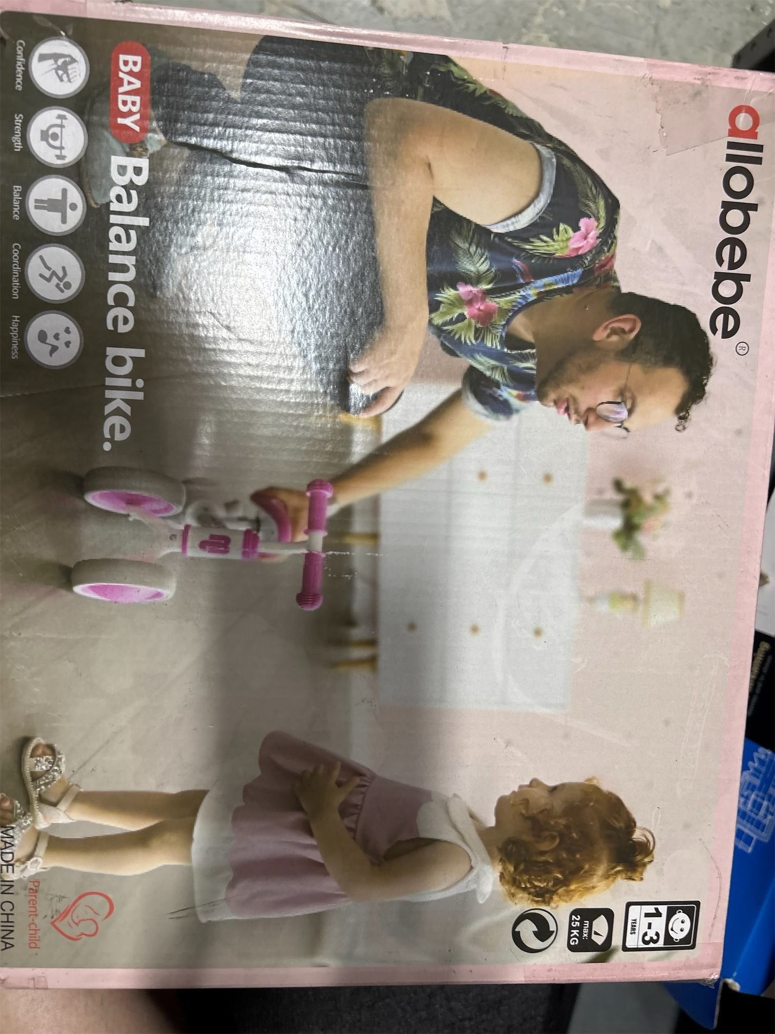 allobebe Baby Balance Bike, Cute Toddler Bikes 12-36 Months Gifts for 1 Year Old Girl Bike to Train Baby from Standing to Running with Adjustable Seat Silent & Soft 3 Wheels