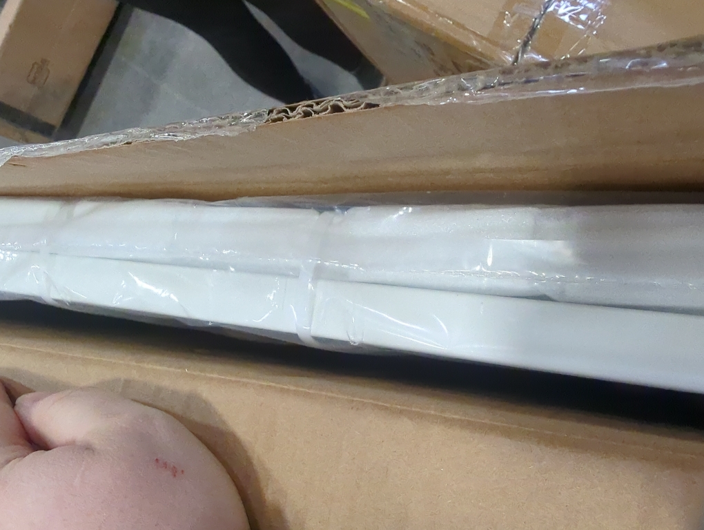 BABELIO Size 29-48 Color White  Extra Wide Baby Gate with Cat Door,Auto Close Metal Pet Door for Stairs, Doorways, House, Pressure/Hardware Mounted, Easy Walk Thru, White