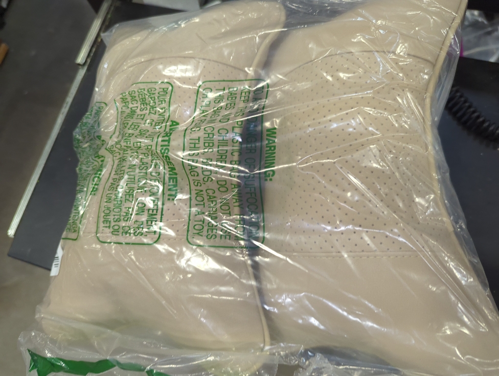 2PCS Car Neck Pillow for Kia Rio Sorento Sportage Ceed, Universal Leather Ergonomic Support Headrest Cushion with Adjustable Strap Soft Comfortable for Driving Fatigue Relief,Beige