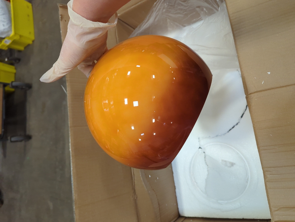 Bofea-Arc Floor Lamps for Living Room Gold Floor Lamp with Orange Glass Shade,3 Color Temperatures,Orange Tall Reading Light with Foot Switch，Ambient Lighting Lamps Mid Century Arch Lamp for Bedroom