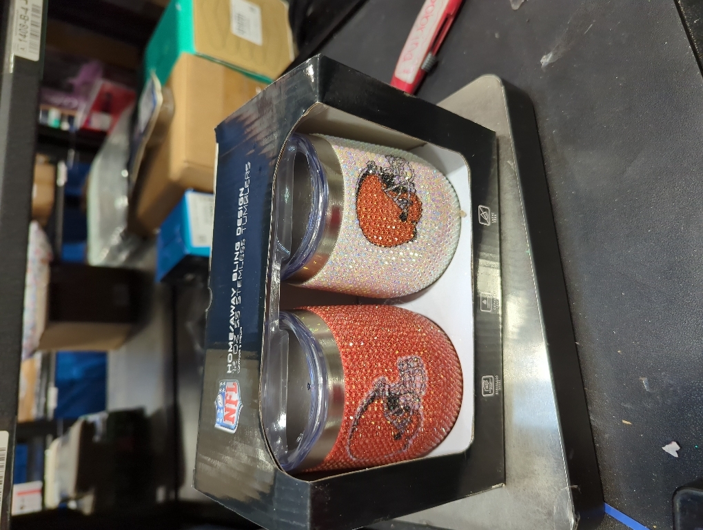 The Memory Company Officially Licensed NFL - 2-Pack Home/Away Leopard SS Stemless Wine Tumblers