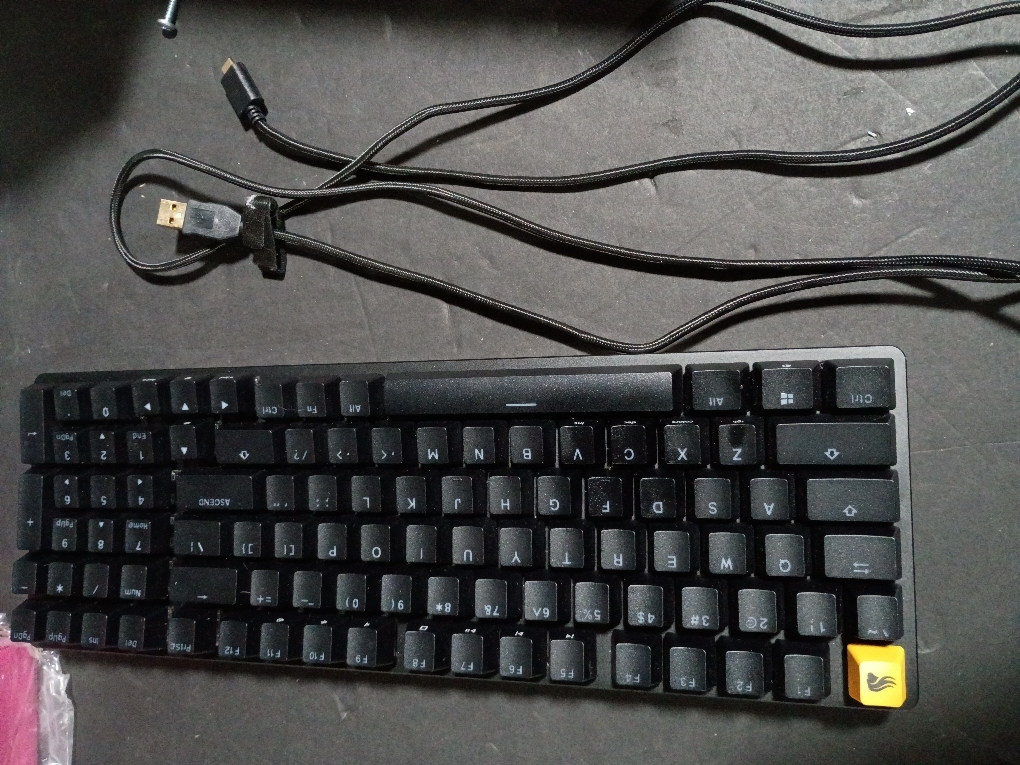 GLORIOUS Gaming Keyboard - GMMK 2 - TKL Hot Swappable Mechanical Keyboard, Red Switches, Wired, TKL Gaming Keyboard, Compact Keyboard - 65% Percent Keyboard (Black RGB Keyboard) (Renewed)