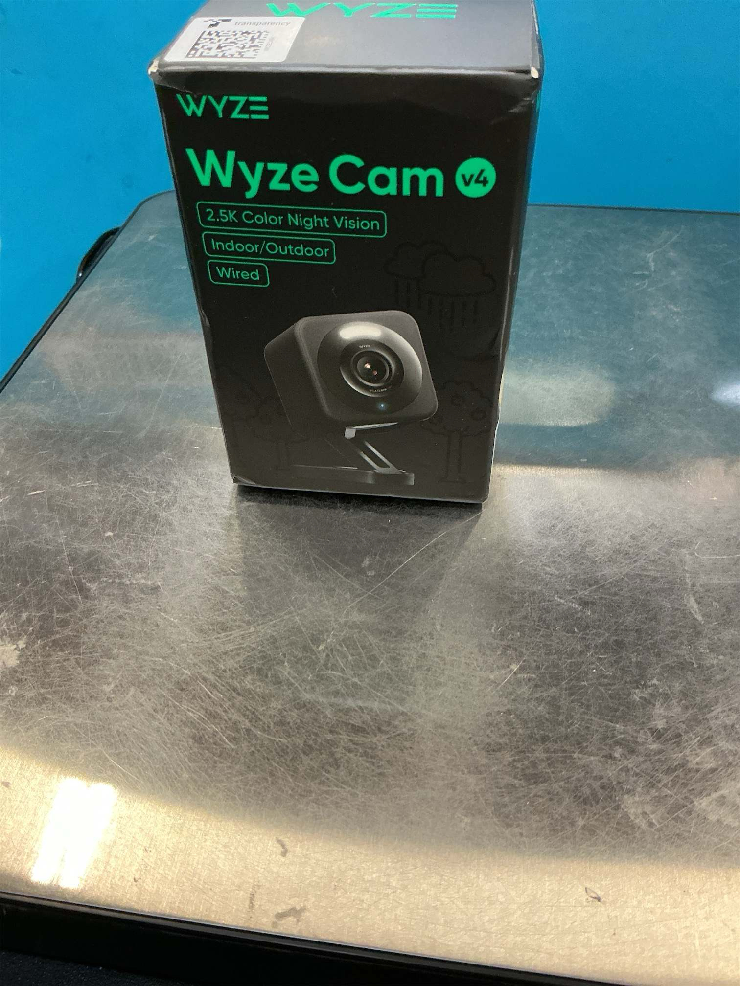 WYZE Cam v4 (Latest Model), 2.5K AI Security Camera, Indoor/Outdoor Cameras for Home Security, Baby Monitor & Pet Camera, Vibrant Color Night Vision, No Subscription Required, Free Expert Help