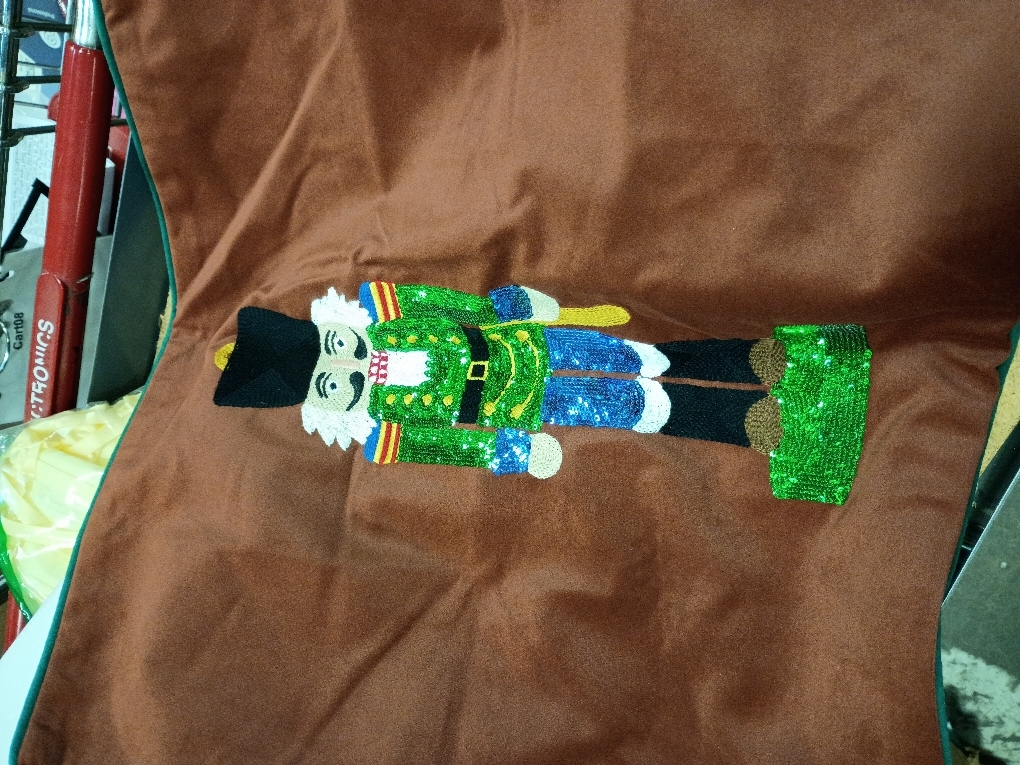 MOCOFO Christmas Embroidered Nutcracker Throw Pillow Cover - Decorative Holiday Cushion Cover (Red, 18” x 18”)