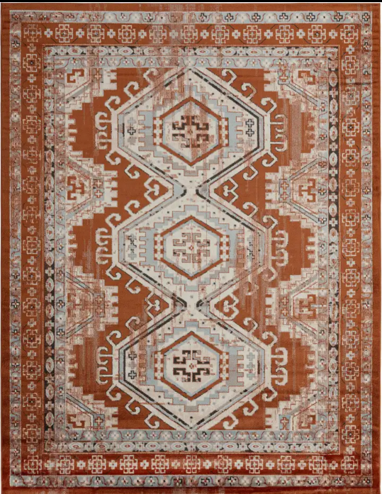 7' 10 x 10' Charlotte Collection Terracotta Rug