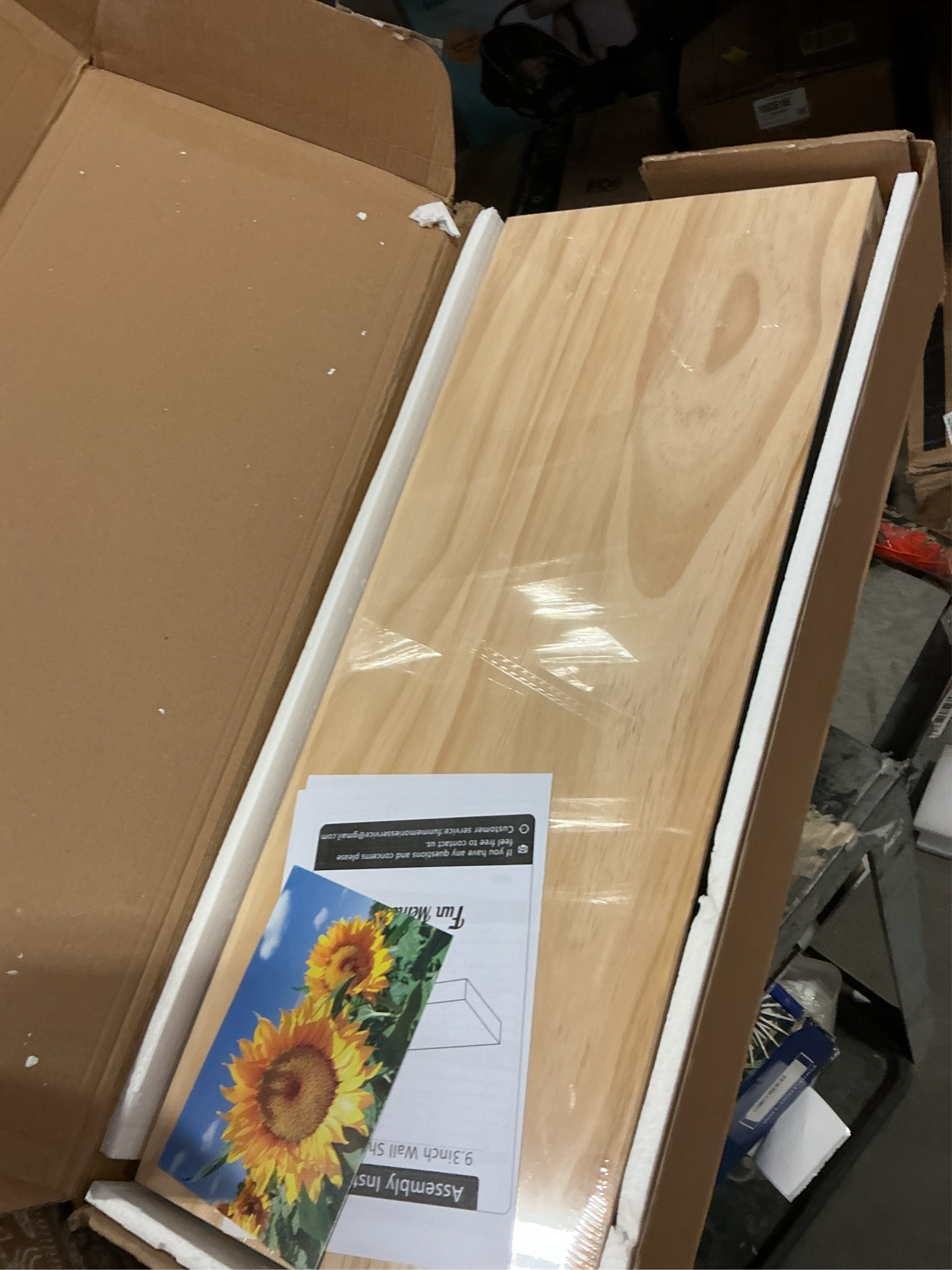 Fun Memories Wood Floating Shelves Set of 2, Rustic Pine Wood Floating Shelves for Wall Mounting, Wide Wall Shelf for Home Decor and Storage, 16 W x 7 D, Natural Unfinished, DIY Stain